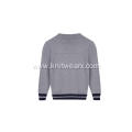 Boy's Knitted Jacquard Castle Crew Neck Pullover